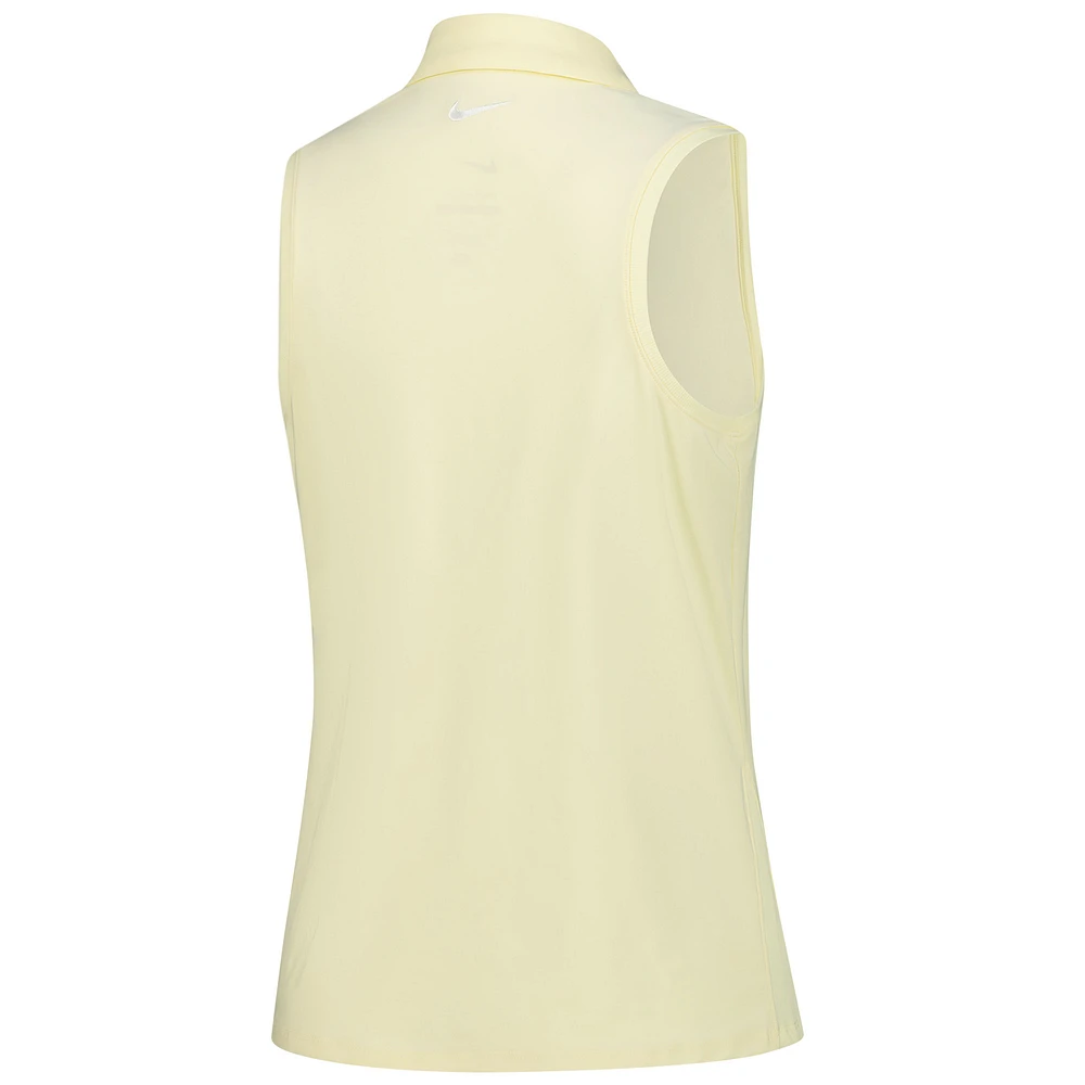 Polo sans manches Nike jaune Arnold Palmer Invitational Victory Performance pour femme