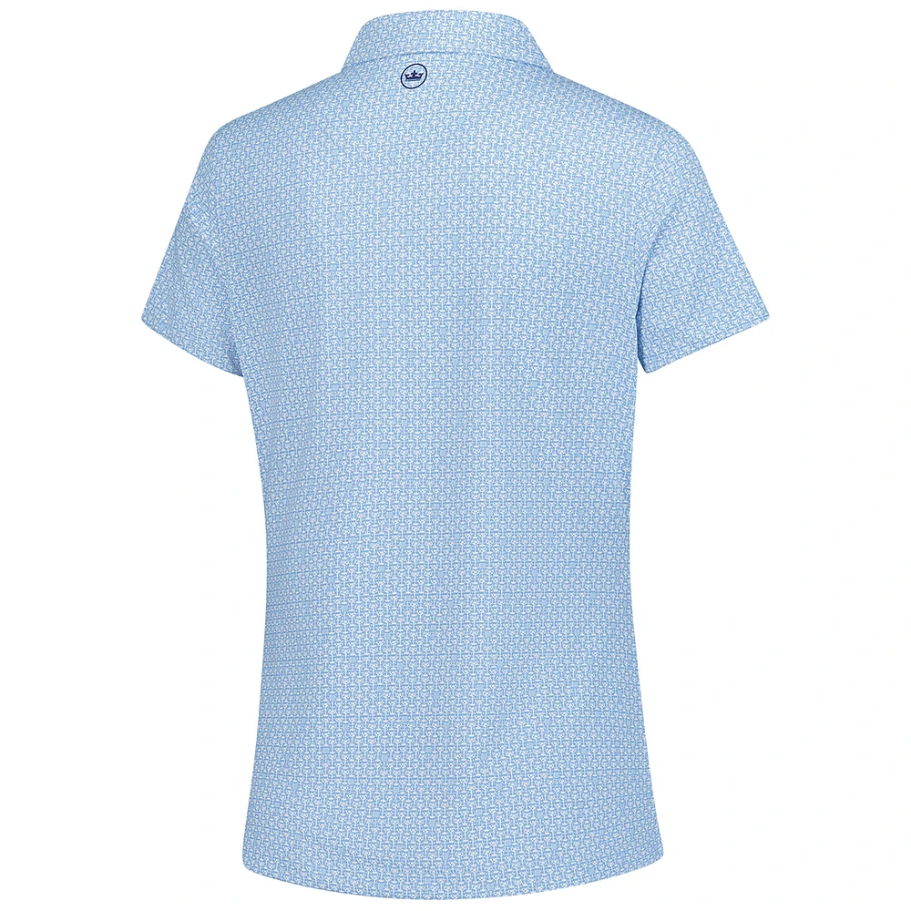 Women's Peter Millar  Light Blue Arnold Palmer Invitational Mar-Tee-Ni Break Polo