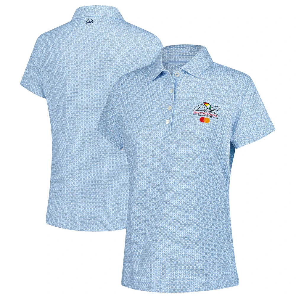 Women's Peter Millar Light Blue Arnold Palmer Invitational Mar-Tee-Ni Break Polo