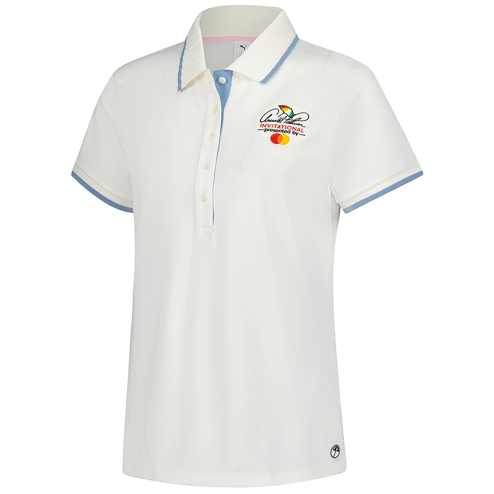 Polo piqué Puma crème Arnold Palmer Invitational pour femme