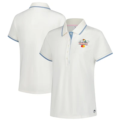 Polo piqué Puma crème Arnold Palmer Invitational pour femme