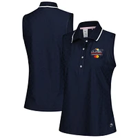 Women's Puma  Navy Arnold Palmer Invitational Jacquard dryCELL Sleeveless Polo