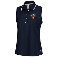 Women's Puma  Navy Arnold Palmer Invitational Jacquard dryCELL Sleeveless Polo