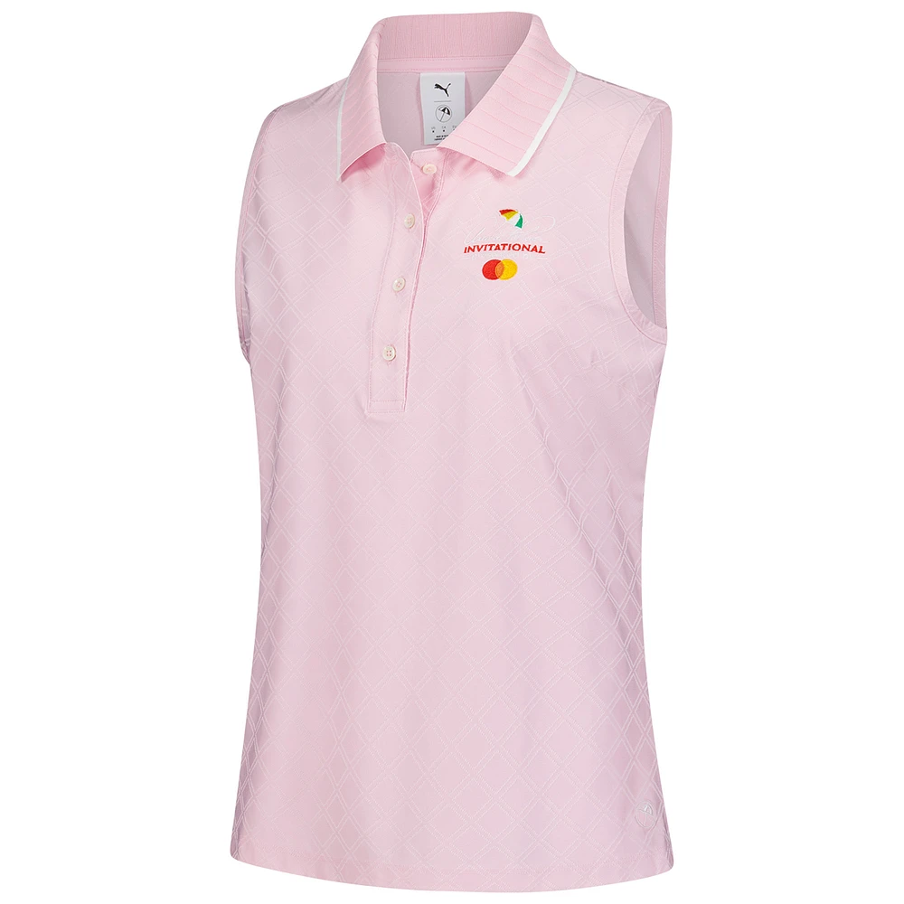 Women's Puma  Pink Arnold Palmer Invitational Jacquard dryCELL Sleeveless Polo