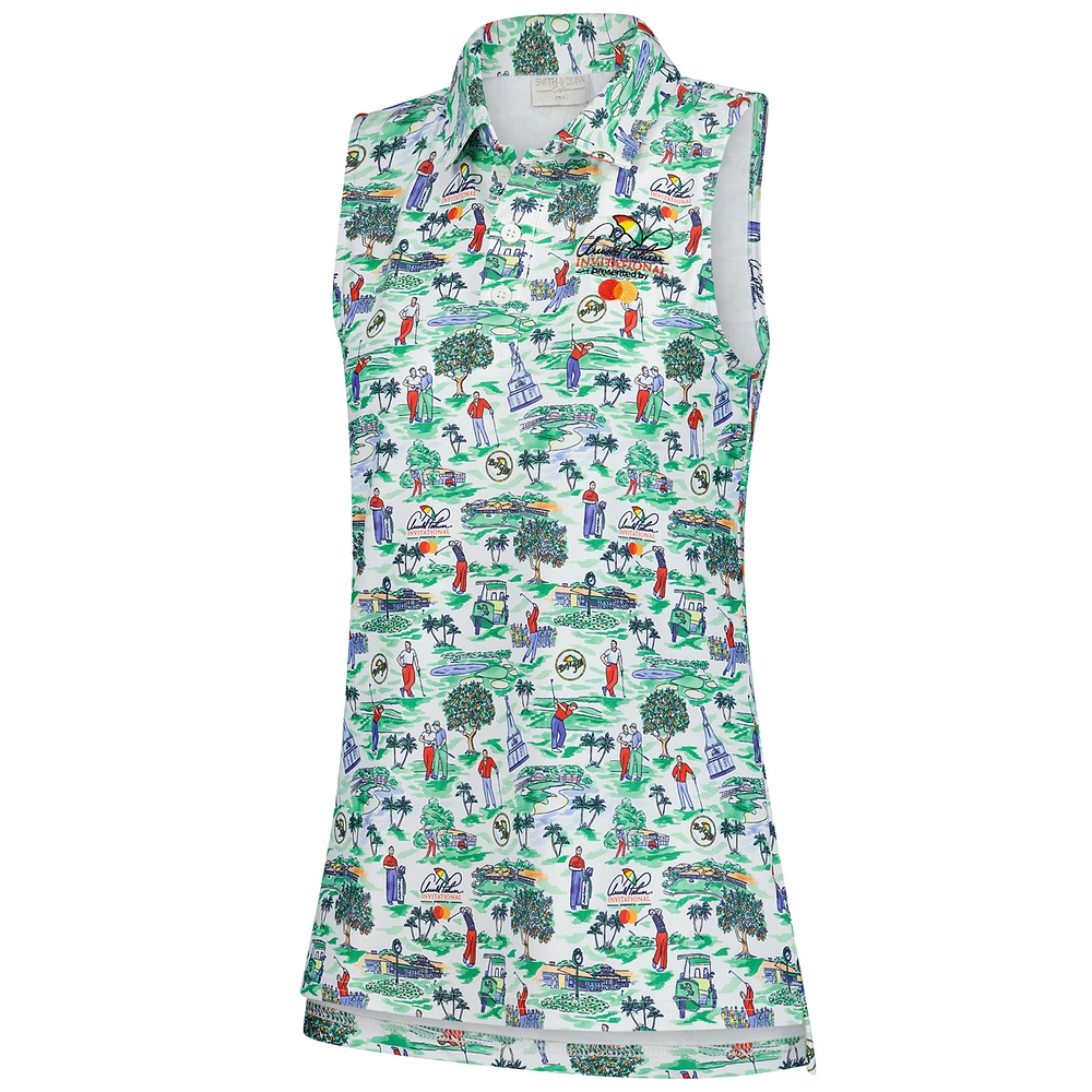 Women's Smith & Quinn  Green Arnold Palmer Invitational Toile Alice Sleeveless Polo