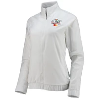 Women's adidas White Arnold Palmer Invitational Essentials Raglan Full-Zip Jacket