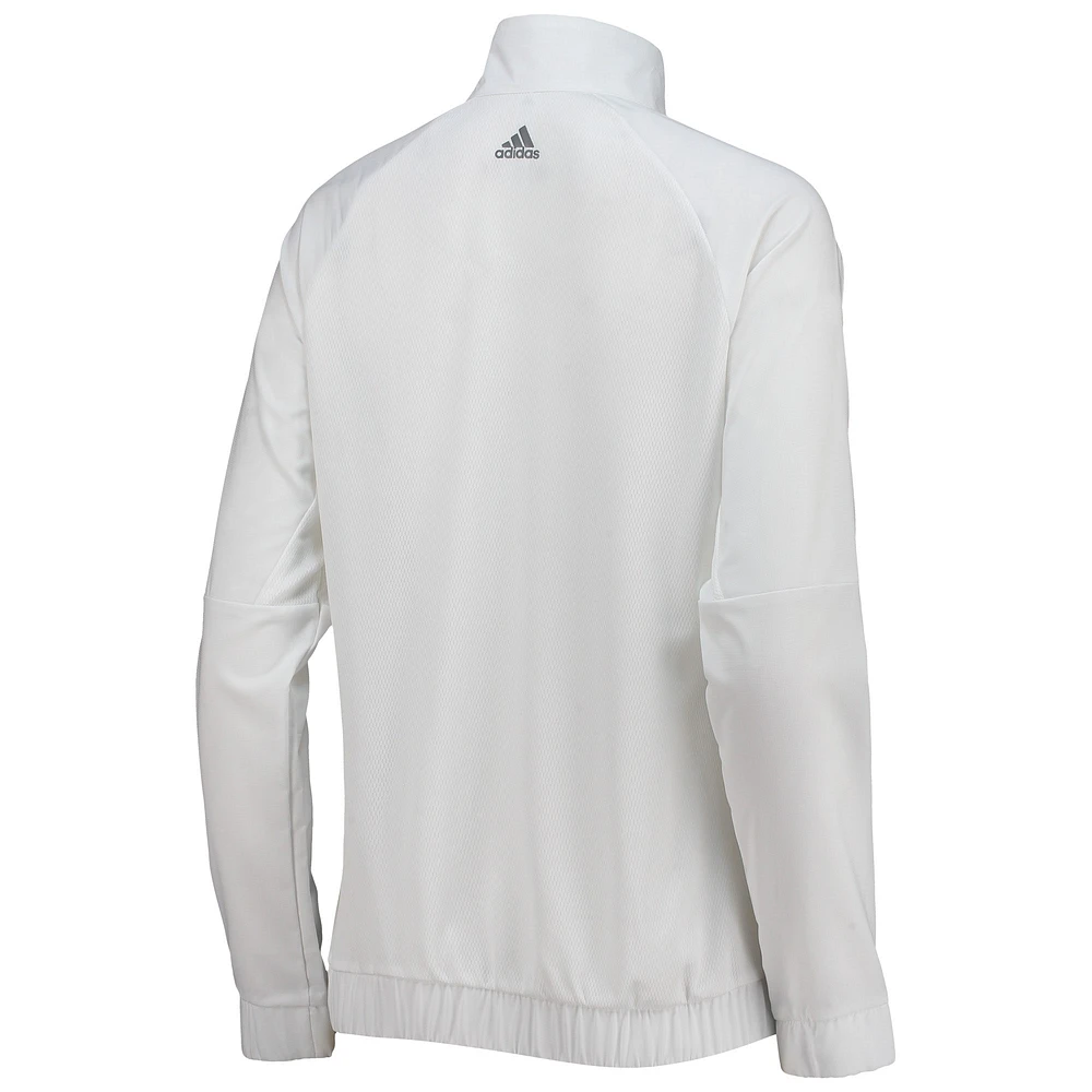 Women's adidas White Arnold Palmer Invitational Essentials Raglan Full-Zip Jacket