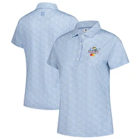 Women's FootJoy Light Blue Arnold Palmer Invitational Speckle Print Polo