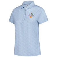 Women's FootJoy Light Blue Arnold Palmer Invitational Speckle Print Polo