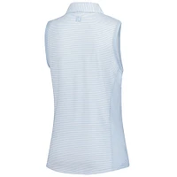 Women's FootJoy Light Blue Arnold Palmer Invitational Striped Sleeveless Polo