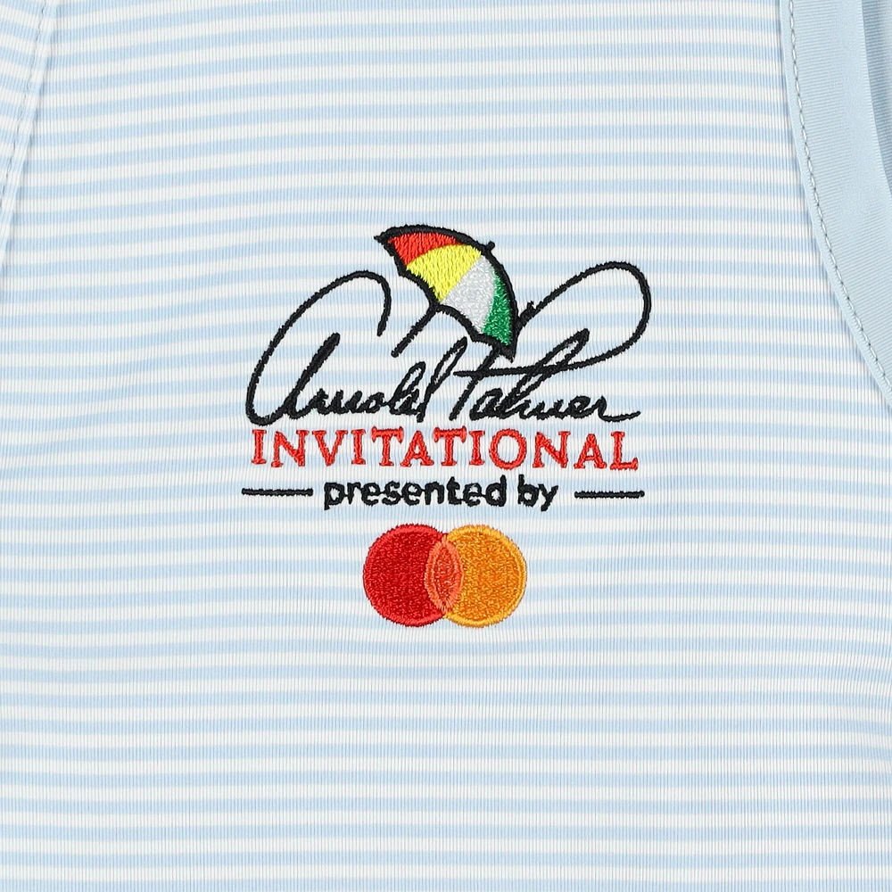 Women's FootJoy Light Blue Arnold Palmer Invitational Striped Sleeveless Polo