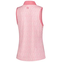 Women's FootJoy Pink Arnold Palmer Invitational ProDry Printed Sleeveless Polo