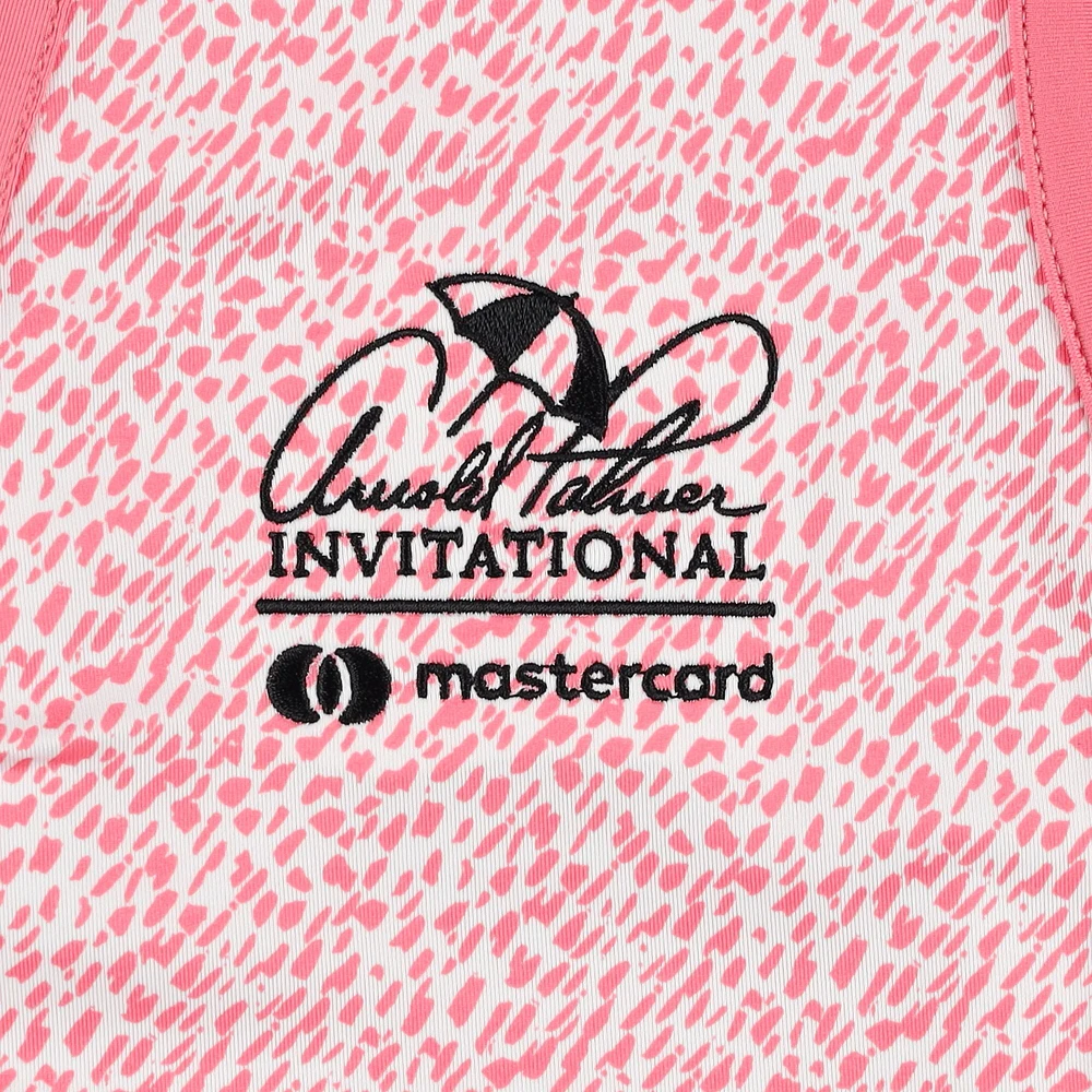Women's FootJoy Pink Arnold Palmer Invitational ProDry Printed Sleeveless Polo