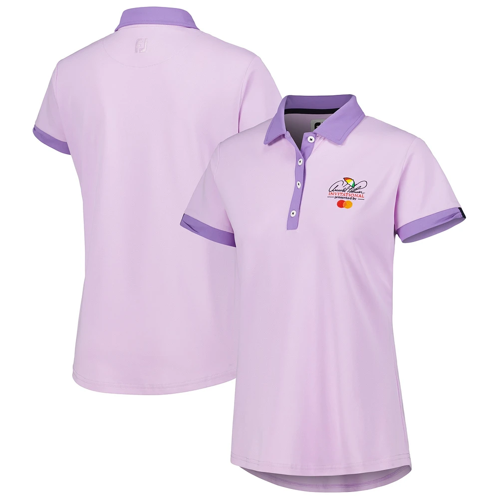 Women's FootJoy Purple Arnold Palmer Invitational Color Block Polo