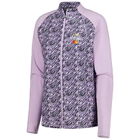 Veste pour femme FootJoy Violet Arnold Palmer Invitational Midlayer Raglan Full-Zip