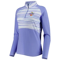 Haut à demi-zip raglan aquarelle FootJoy Arnold Palmer violet pour femmes