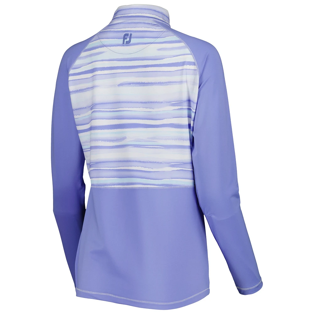 Haut à demi-zip raglan aquarelle FootJoy Arnold Palmer violet pour femmes