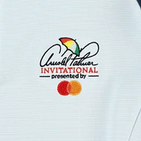 Women's FootJoy White/Navy Arnold Palmer Invitational Striped Raglan Quarter-Zip Jacket