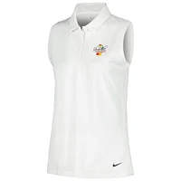 Women's Nike White Arnold Palmer Invitational Victory Sleeveless Performance Polo