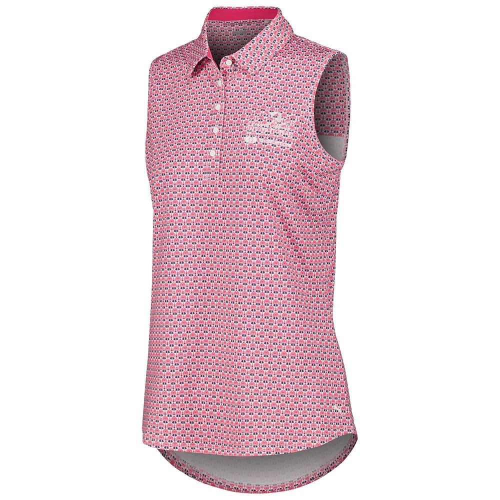 Women's Puma Pink Arnold Palmer Invitational Deco Sleeveless MATTR Polo