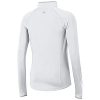 Women's Under Armour  White Arnold Palmer Invitational T2 Green Quarter-Zip Pullover Top