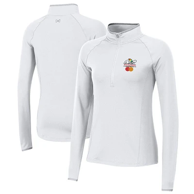 Under Armour Arnold Palmer Invitational T2 - Haut pull à fermeture éclair quart-de-zip blanc pour femme