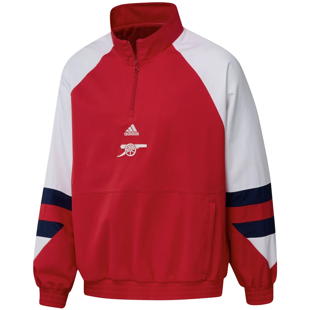 red adidas quarter zip