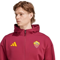 Veste zippée intégrale adidas rouge AS Roma 2025/26 Anthem pour homme