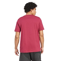 Men's adidas  Red AS Roma Three-Stripe Wordmark T-Shirt
