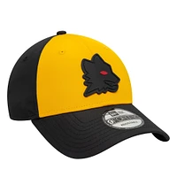 Men's New Era Gold/Black AS Roma Rubber Wolf Adjustable 9FORTY Hat