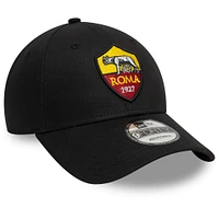 Men's New Era Black AS Roma Core 9FORTY Adjustable Hat