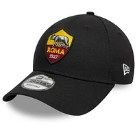 Men's New Era Black AS Roma Core 9FORTY Adjustable Hat