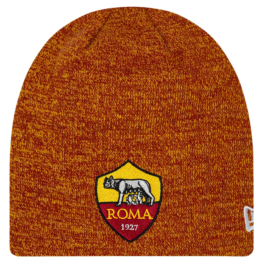 Men's New Era Red/Gold AS Roma Skull Knit Beanie