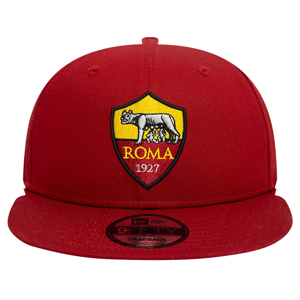 Casquette Snapback AS Roma Core 9FIFTY New Era rouge pour homme