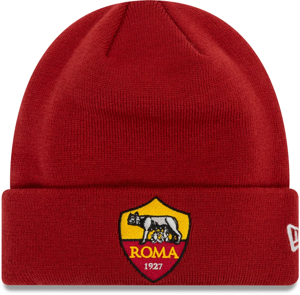 Men's New Era Red AS Roma Core Cuffed Knit Hat