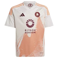 Maillot adidas blanc AS Roma 2024/25 extérieur réplique pour enfant