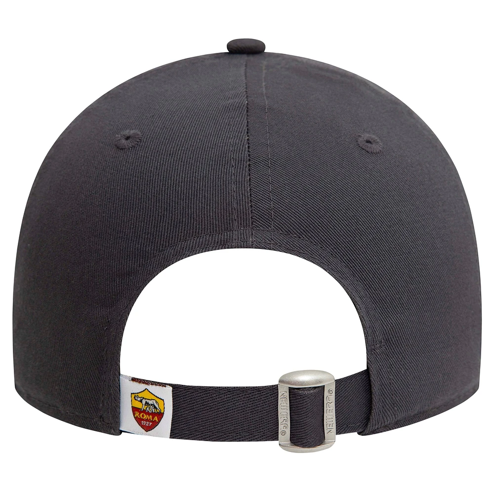 Youth New Era Gray AS Roma Romolo 9FORTY Adjustable Hat