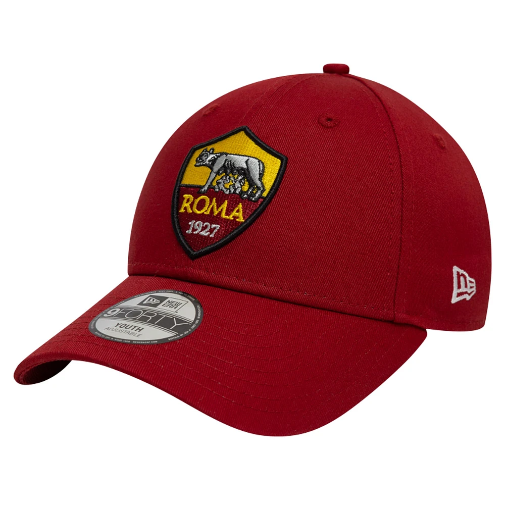 Casquette réglable rouge AS Roma Core 9FORTY pour jeune New Era