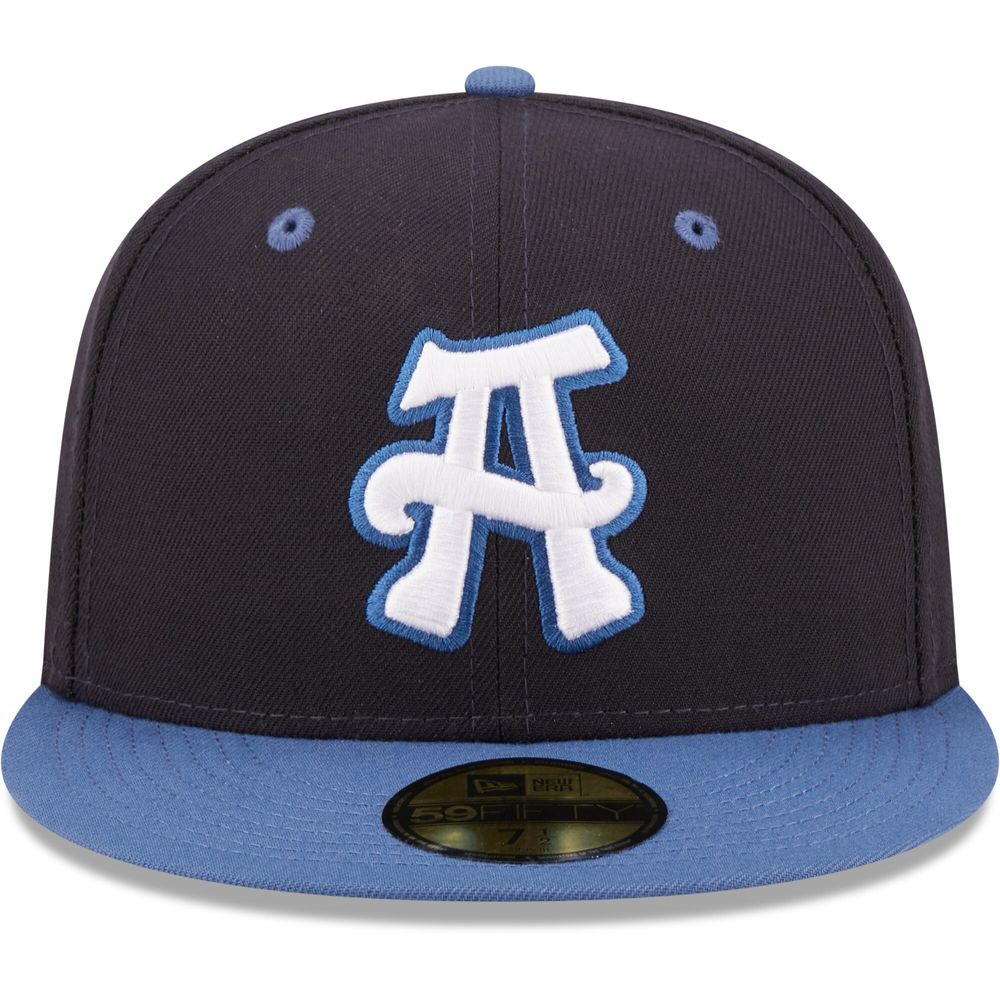 Men's New Era Navy Asheville Tourists Authentic Collection 59FIFTY Fitted Hat