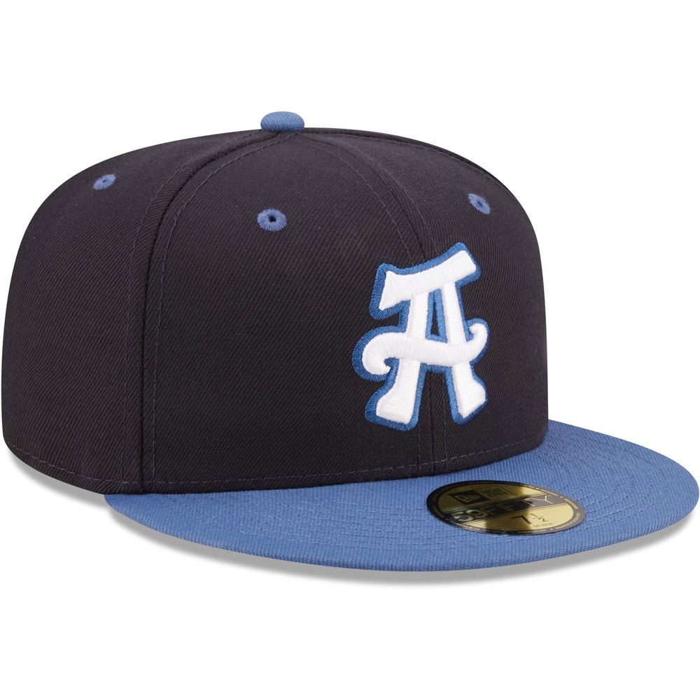 Men's New Era Navy Asheville Tourists Authentic Collection 59FIFTY Fitted Hat