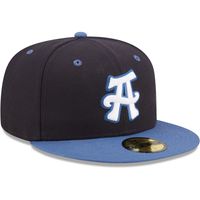 Men's New Era Navy Asheville Tourists Authentic Collection 59FIFTY Fitted Hat