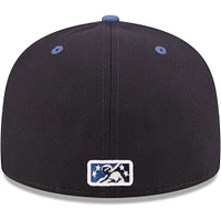 Men's New Era Navy Asheville Tourists Authentic Collection 59FIFTY Fitted Hat