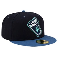 Men's New Era Navy Asheville Tourists Theme Night Beer City 59FIFTY Fitted Hat