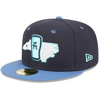 Men's New Era Navy Asheville Tourists Theme Nights Beer City  59FIFTY Fitted Hat