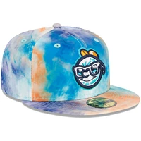 Casquette ajustée 59FIFTY New Era pour homme bleu sarcelle Asheville Tourists Theme Nights Hippies