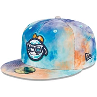 Casquette ajustée 59FIFTY New Era pour homme bleu sarcelle Asheville Tourists Theme Nights Hippies