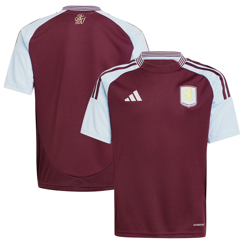 Maillot adidas Claret Aston Villa pour enfant, réplique domicile 2024/25