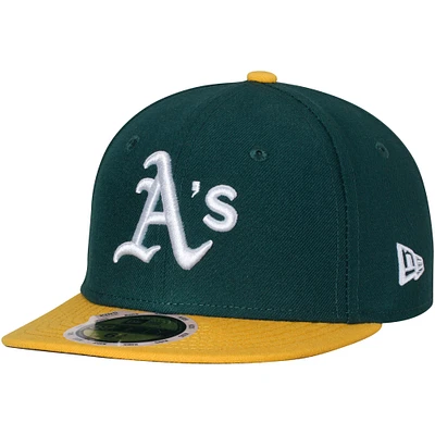 Oakland Athletics New Era Youth Home Authentic Collection On-Field 59FIFTY - Casquette ajustée Vert/Or