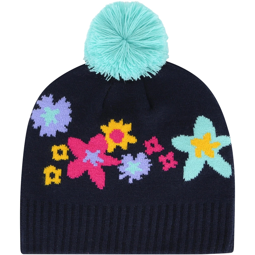 Bonnet en tricot Buttercup avec pompon pour filles, modèle 47 Navy Athletics