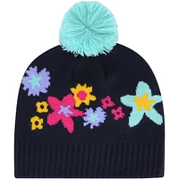 Girls Youth '47 Navy Athletics Buttercup Knit Beanie with Pom